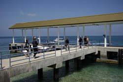 Layang Layang Dive Centre jetty.